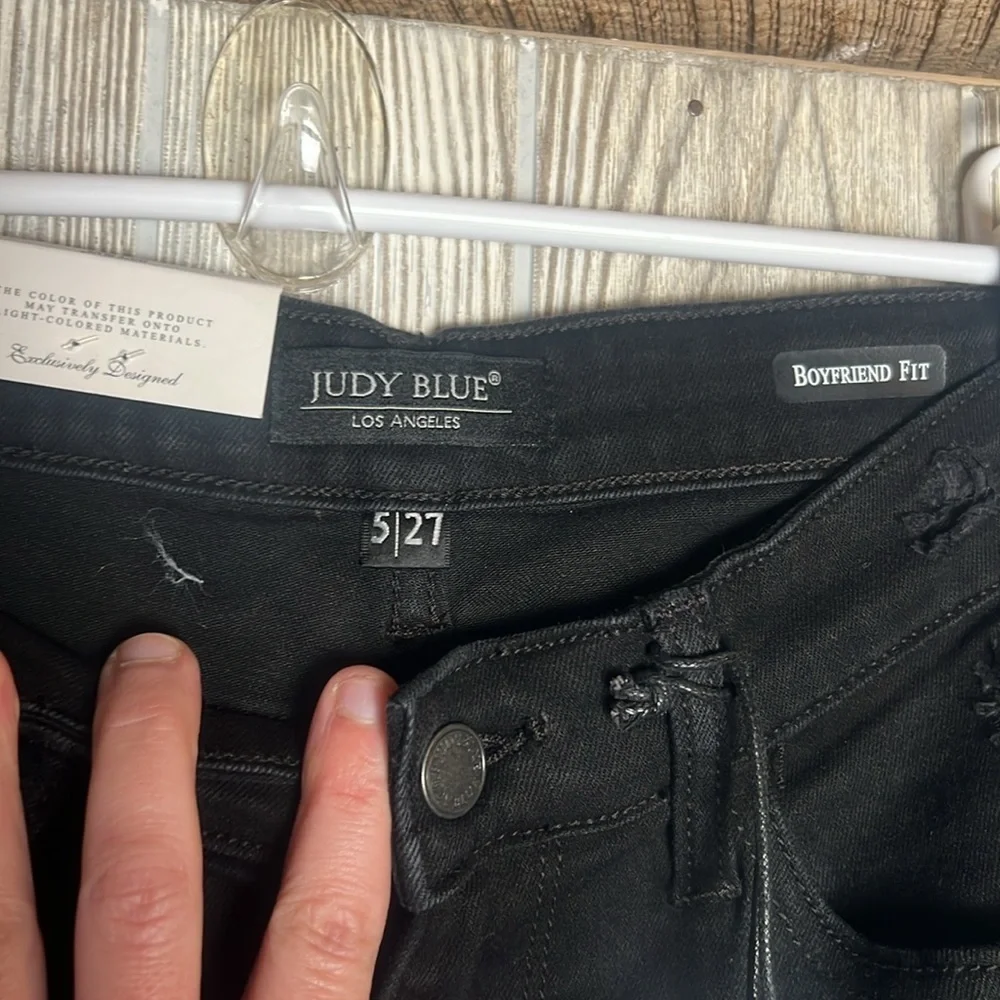 Judy Blue Jeans Size 5/27 High Rise Boyfriend Jeans Distressed Destroyed Women